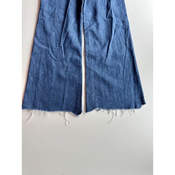 MOTHER The Tomcat Roller Chew The Sweetest Treat Cropped Wide Leg Jeans, Size 23 - Picture 9 of 15